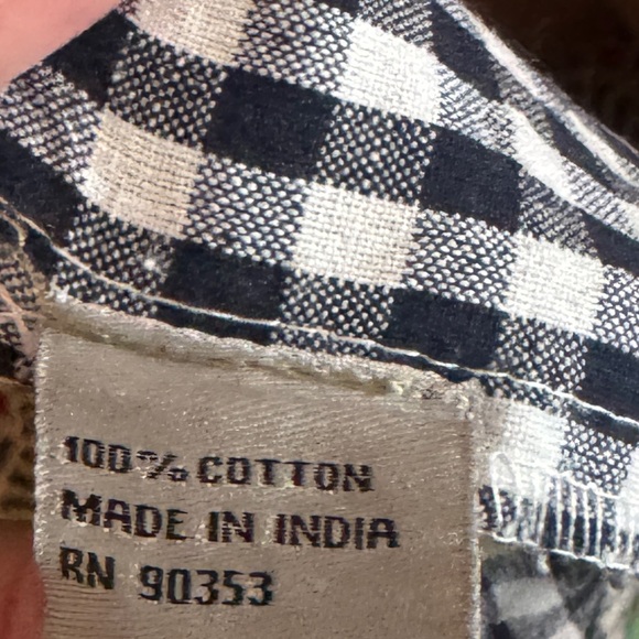 L Gee Gingham Prairie Maxi Dress | Smocked Bodice Lace Trim | Cottagecore - Picture 6 of 6